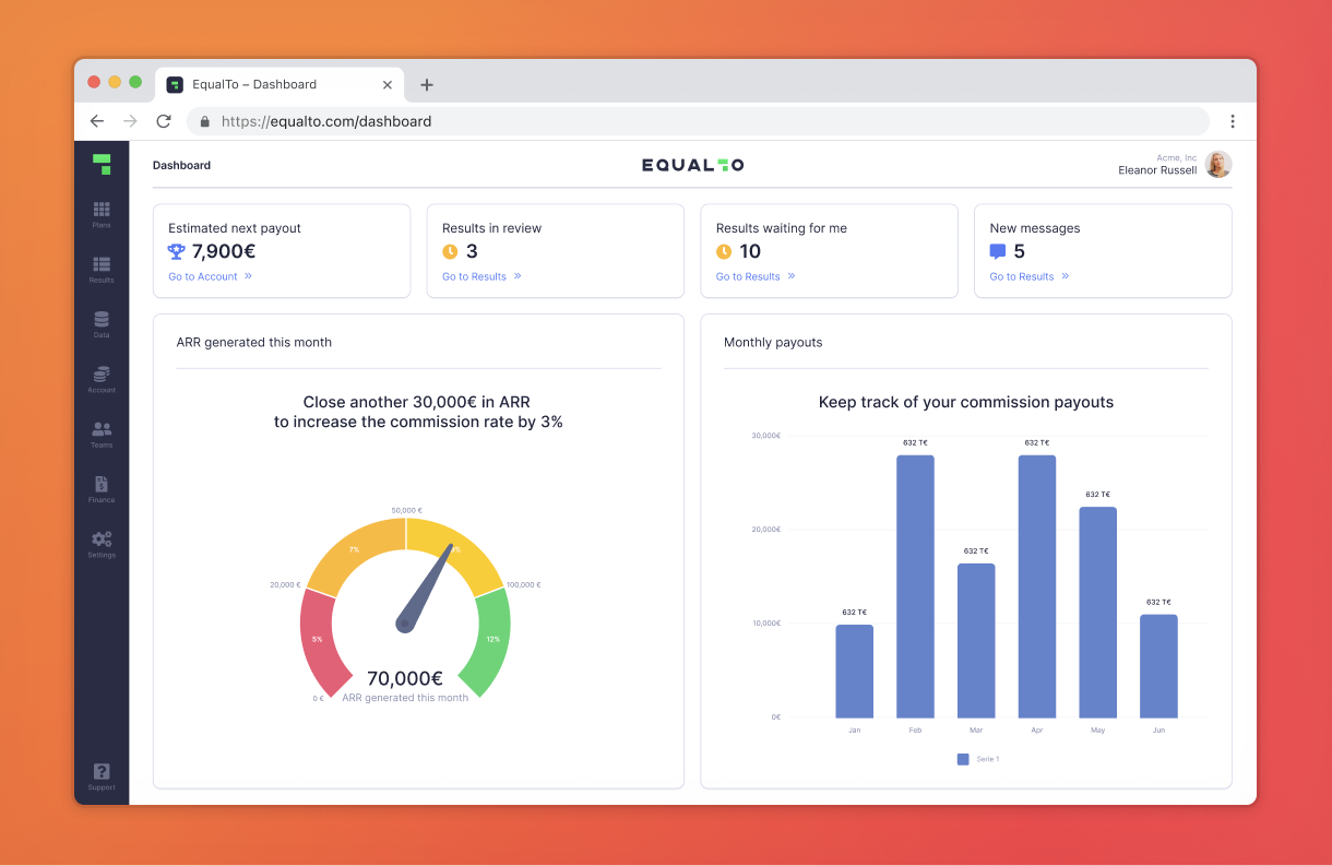 EqualTo Commissions / Dashboard